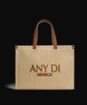 ANY DI® - Beach Bag - Straw Cognac