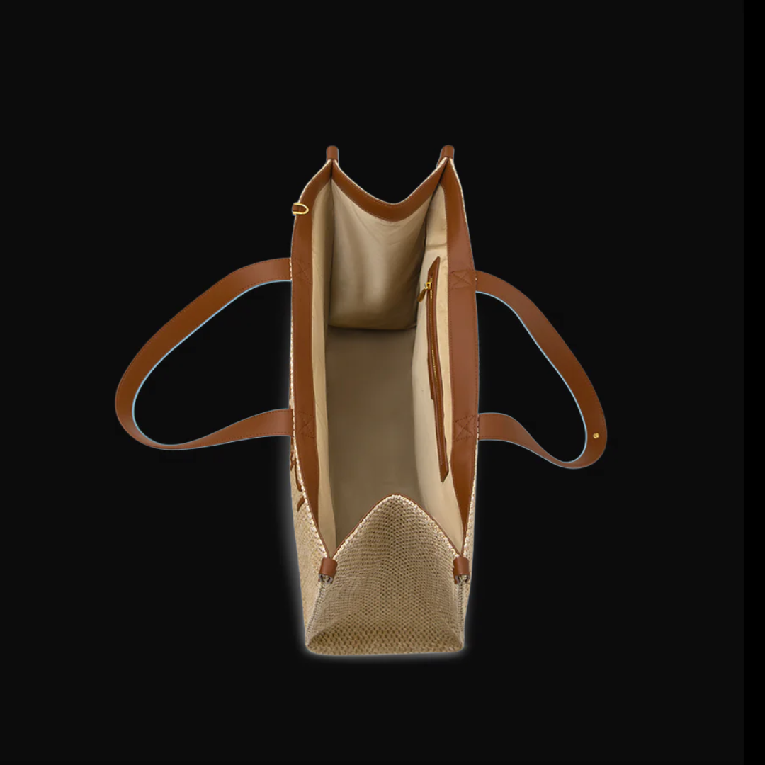 ANY DI® - Beach Bag - Straw Cognac