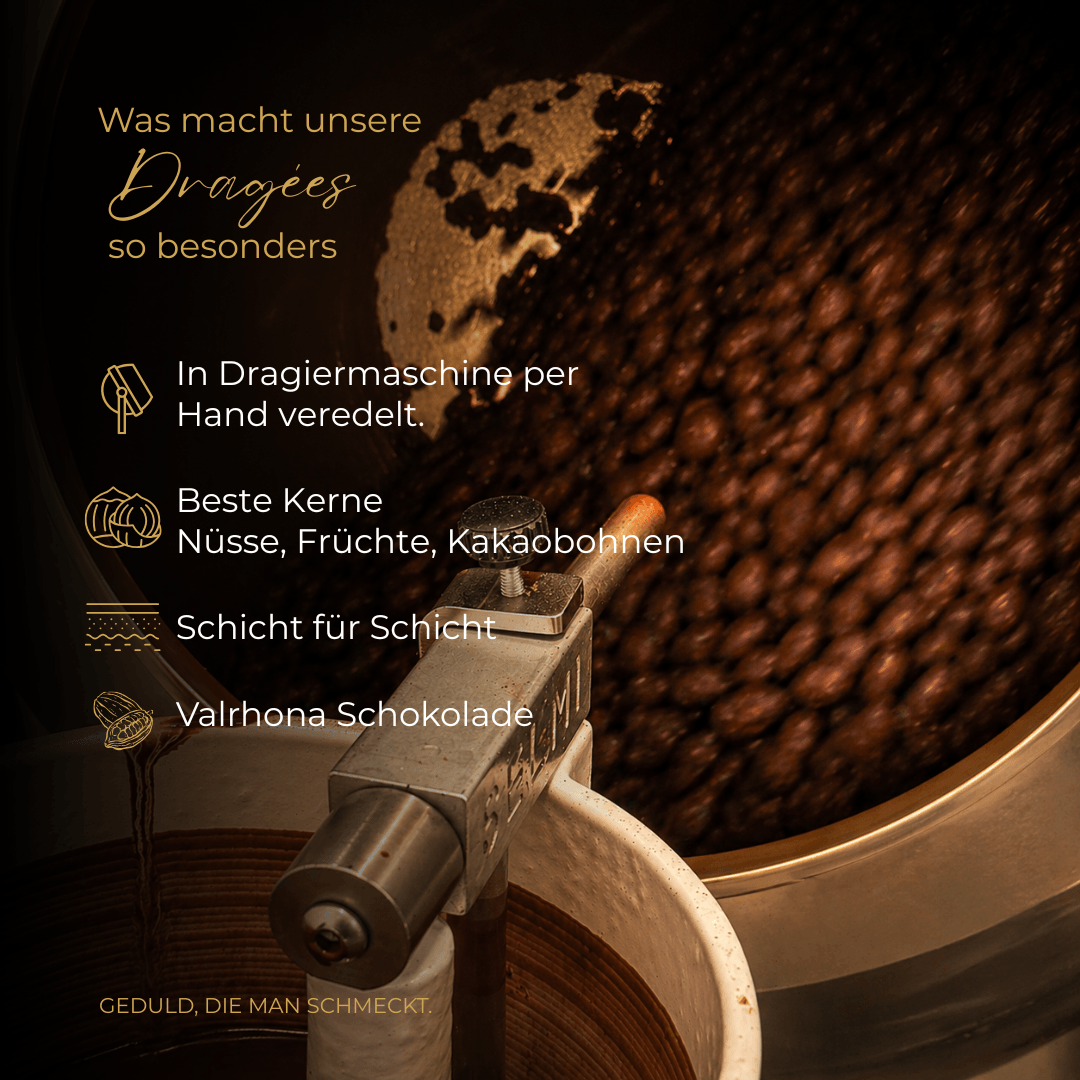 Dragées • Himbeeren in Karamell-Schokolade