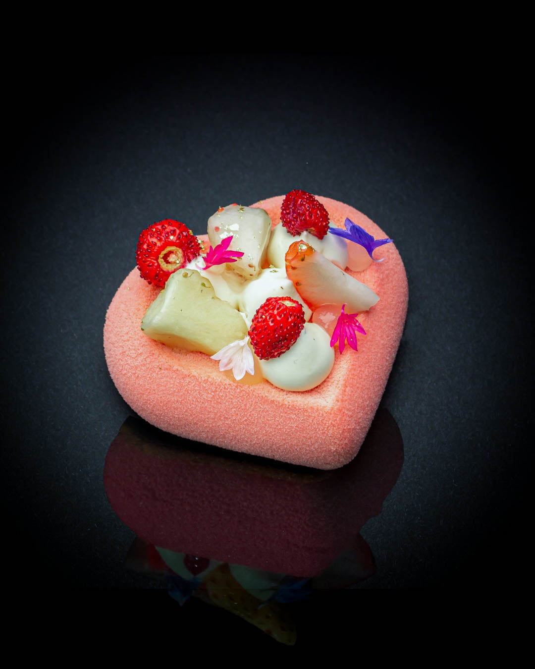 Törtchen - Mousse Herz Erdbeere