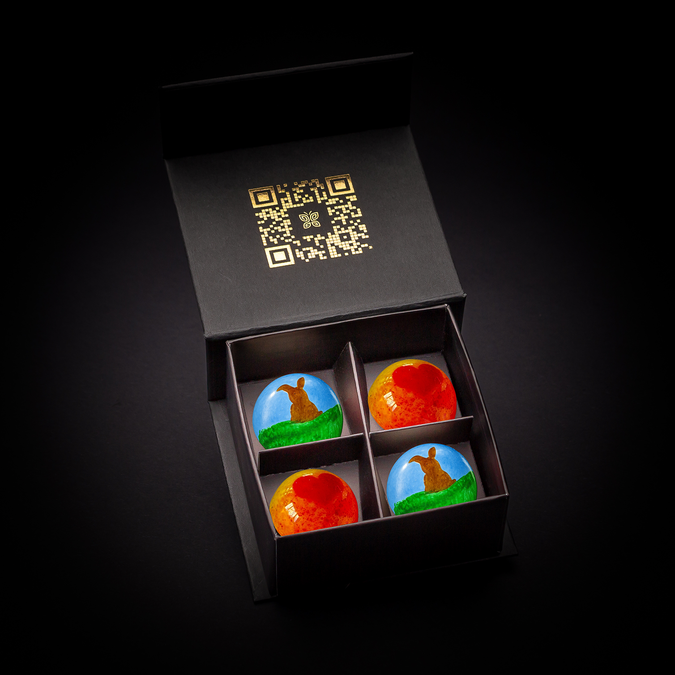 Osterquartett - 4er Pralinenbox
