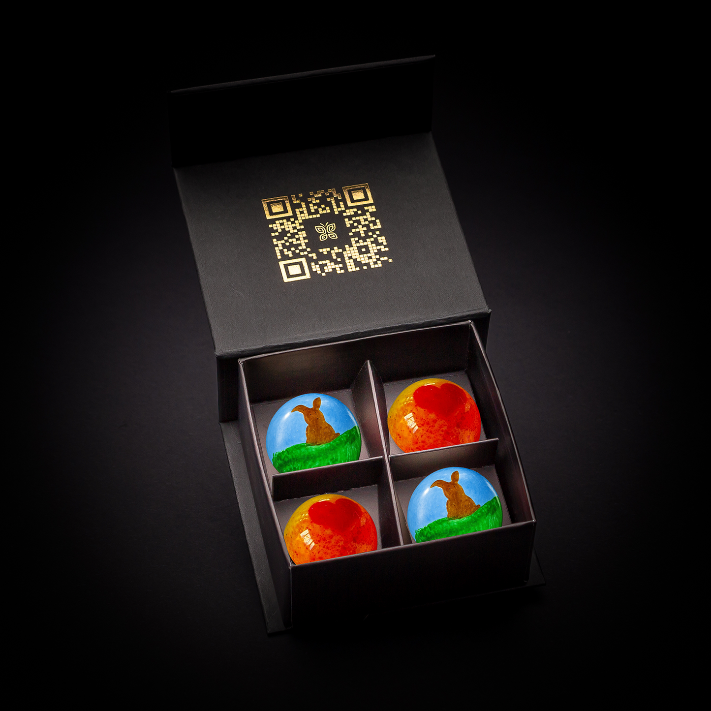 Osterquartett - 4er Pralinenbox