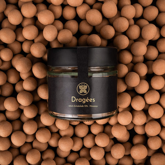 Dragées • Milk chocolate • Corn pops