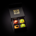 4er Pralinenbox - Asia, Erdnuss Wasabi, Pistazie Basilikum, Signature Praline