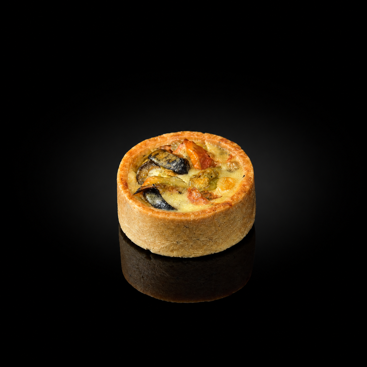Quiche Petit Four - Spargel-Tomaten-Oliven